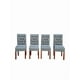 thumbnail image 1 of Pack 4 Sillas Negras Capitones Gris Lino, 1 of 2