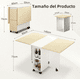 thumbnail image 5 of COMEDOR PLEGABLE MULTIUSO + 4 TABURETES BLANCO/CAFE CON LECHE, 5 of 6
