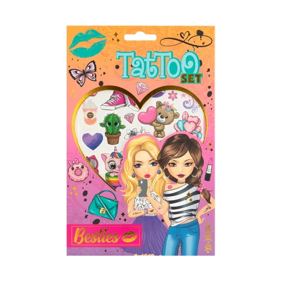 Set de Tatuajes Naranjo Infantil Besties