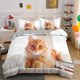 thumbnail image 1 of x31 Bed SheetsCute Baby Cat Bedding Set White Black Kitten Bed Linen Twin Full Size Duvet Cover Kids Girls Dogs Room Decor 3-Piece Bedding Set (1 Duvet Cover + 2 Pillow Shams) nj31, 1 of 5