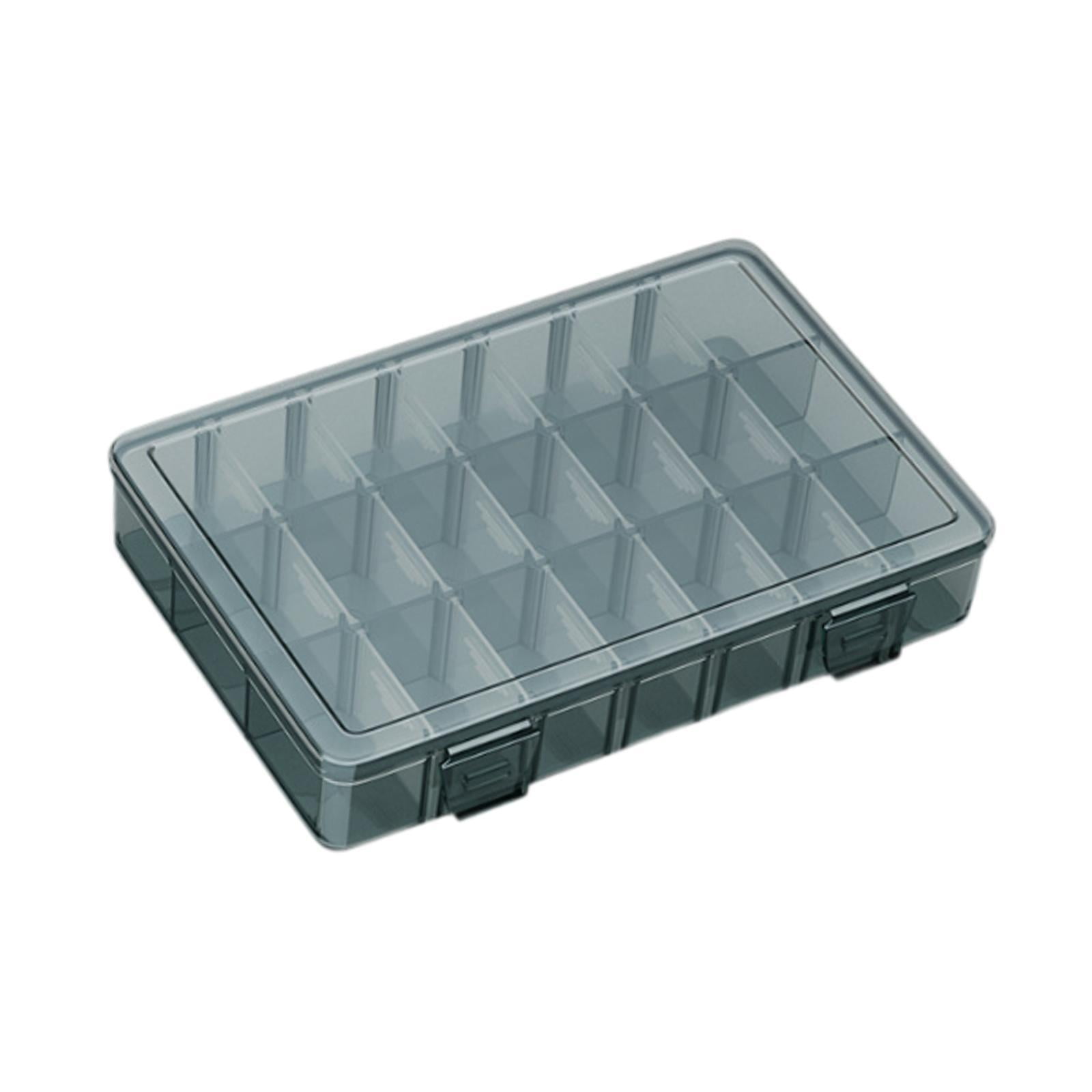 Ioensy - Organizador De Tornillos, Contenedor De Almacenamiento Para Garaje Con Tapa, Caja De Herramientas Para Joyería, Tornillos, Tuercas, 21 Rejillas