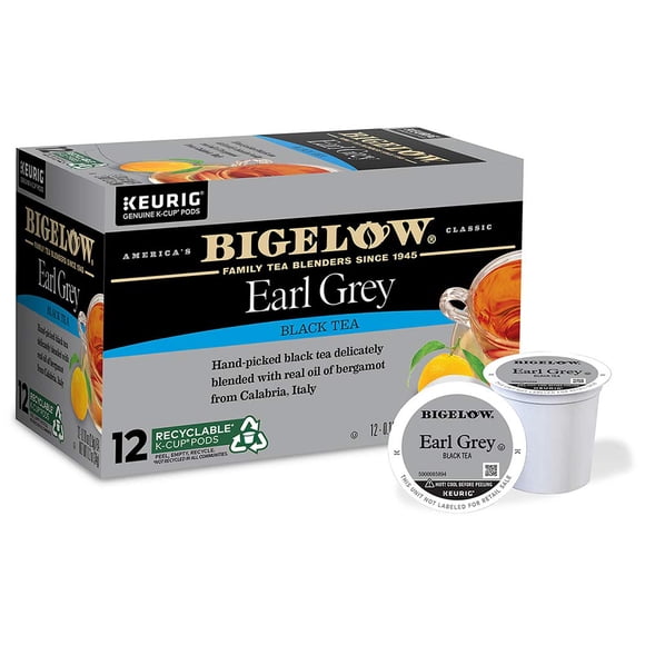 Tea Bigelow Earl Grey Black Tea Keurig K-Cup en cápsulas 72 cápsulas