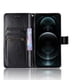 thumbnail image 4 of Funda tipo libro para iPhone 12 RPO MAX, cartera todo‑en‑uno, funda multifuncional con tarjetero y correa de muñeca desmontable, 4 of 4
