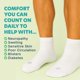 thumbnail image 5 of Calcetines para diabéticos Doctor's Choice para hombre, blancos, 4 pares, tallas 10-13, 5 of 6