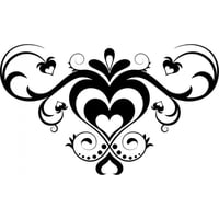 Rienda Libre Graphics - Decomural Heart Shaped Headboard Design Ws-18283