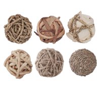 Bothyi - 6 Uds Bolas Decorativas De Ratán Rellenos De Jarrón Para Decoración De Mesa De Hogar Para Fiesta De Boda