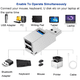 thumbnail image 3 of Concentrador USB 3.0 de 3 puertos (2 USB 2.0 + USB 3.0), concentrador de datos para PC y otros dispositivos compatibles con USB 3.0, 3 of 8