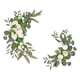 thumbnail image 5 of 2 piezas de flores artificiales Swag arreglo floral centro de mesa guirnalda colgante hecho a mano arco de boda flores para cenador pared telón de fon , Blanco, 5 of 5