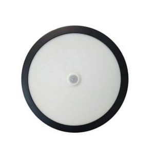 Hb Led - Panel Redondo Led Sobrepuesto Con Sensor Negro 18W Neutro