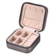 thumbnail image 4 of Organizador de Joyas Portátil, Caja de Exhibición de Almacenamiento con Compartimento Impermeable de material cuero, para Regalos de Mujeres - Negro luz 10x10x5CM, 4 of 5