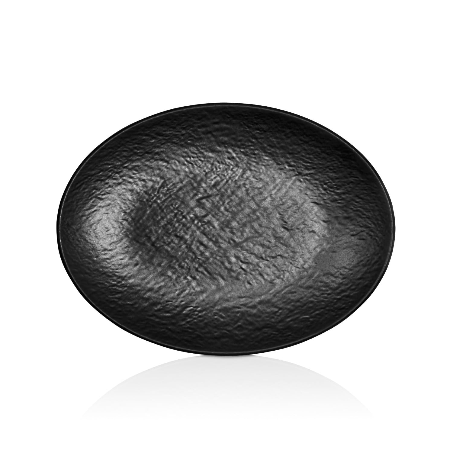 Kulsan - Plato Melamina Ovalado Negra 30x 22.3cm Linea Tilda