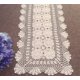 thumbnail image 1 of Caminero de mesa rectangular Damanni 40x140 cm Beige de algodón con encaje de crochet, 1 of 6
