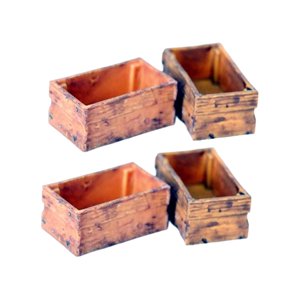 Bothyi - 4 Piezas Casa De Muñecas Caja De Madera Modelo De Escena Para Niños 4 5 6 Regalos