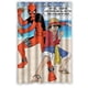 thumbnail image 1 of Cortina de ducha con diseño de Deadpool vs. One Piece Luffy, juego de cortinas de baño con ganchos, tamaño 48 x 72 pulgadas, 1 of 3