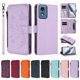 thumbnail image 3 of Funda Cartera Mariposa para [Motorola Moto G Play 2024 5G] con Soporte y Cremallera Morado claro, 3 of 6