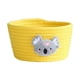 thumbnail image 4 of Cesta De Almacenamiento De Hilo De Algodón Tejido A Mano, Contenedor De Mesa, Organizador De Juguetes, Decoración, Koala Amarillo, 4 of 5