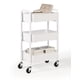 thumbnail image 1 of Organizador de almacenamiento SunnyPoint de 3 niveles Rolling Metal White, 1 of 6