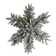 thumbnail image 1 of Corona artificial con forma de copo de nieve flocado, casi natural, preiluminado, 30 cm, 1 of 7