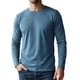 thumbnail image 5 of INSPIRE CHIC Camiseta Casual para Hombre Cuello Redondo Manga Larga Camiseta Básica Suave XL Azul Denim, 5 of 6