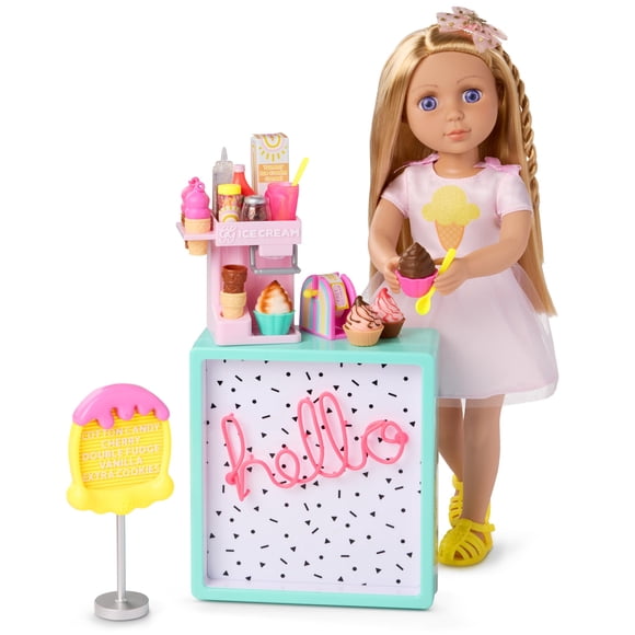 Set de juego de muñeca Glitter Girls 36 cm – Tienda de helados