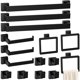 thumbnail image 1 of Juego de barras para toallas PAHSFS 61 cm negro mate – 15 piezas, 1 of 8