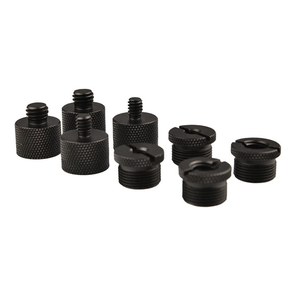 de adaptadores de rosca de micrófono de 8 piezas hecho de aleación de aluminio para clips de micrófono, soportes de cámara, soportes de