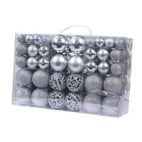 Bothyi - 100 Uds Adornos Para Árboles De Navidad Adornos 3/4/6Cm Para Decoración Del Hogar Argent