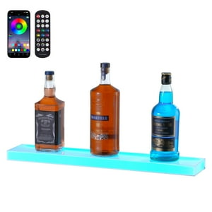 Expositor Vevor Para Botellas De Licor Con Iluminación Led, 1 Nivel, 60 Cm, Soporte De Pared