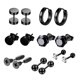 thumbnail image 5 of Juego De Aretes De 14 Piezas Joyería De Perforación Múltiple Para Cumplea?os De Fiesta 8 Mm Negro, 5 of 5