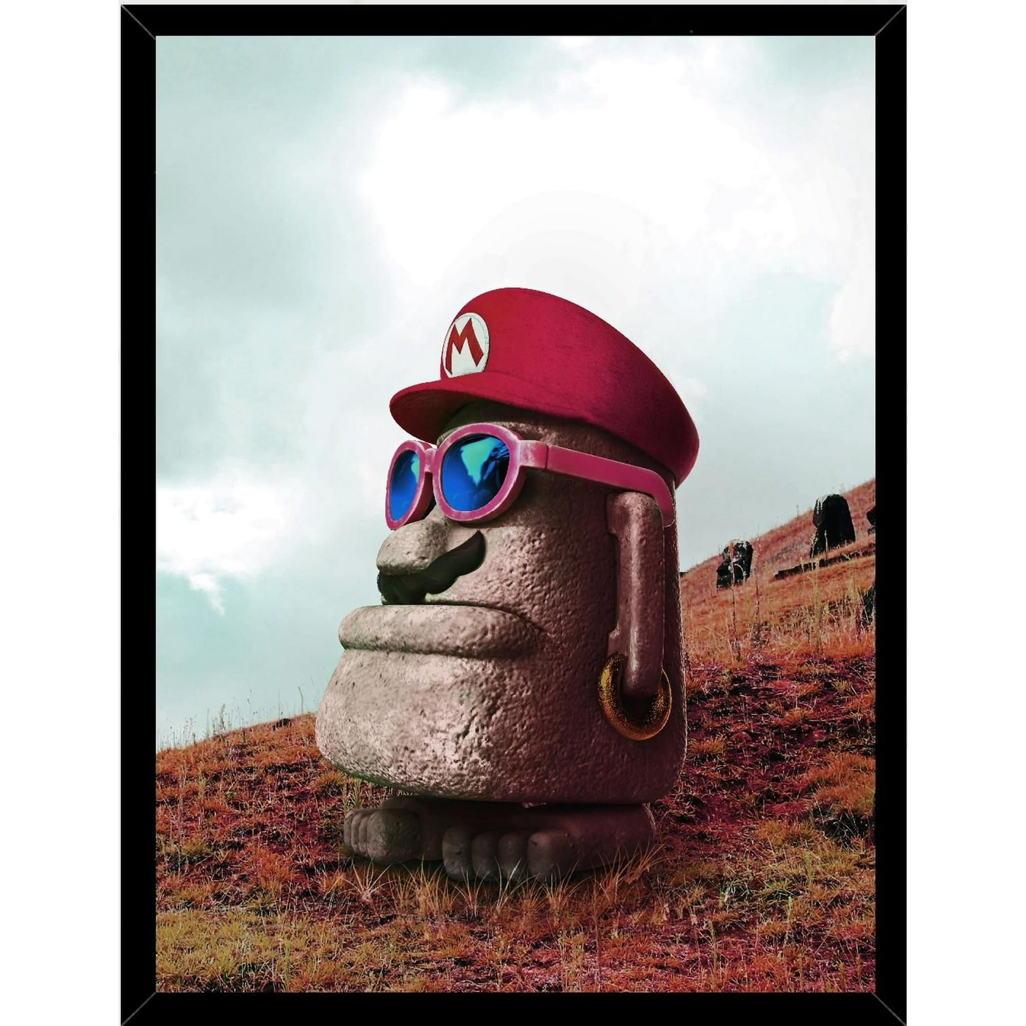 Genérico - Cuadro Decorativo Moai Medidas 30x40 Cm