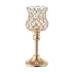 thumbnail image 4 of Lámpara De Vela De Cristal Candelabro De Oro Candelero Centro De Mesa Decoración 22cm, 4 of 5