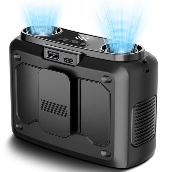 Ventilador de cintura portátil Wavmill 4 en 1, 20000 mAh, recargable, negro