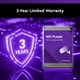 thumbnail image 5 of Western Digital Disco duro interno HDD WD Purple Surveillance de 3 TB - SATA 6 Gb/s, caché de 128 MB, 3,5" - WD34PURZ, 5 of 5