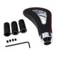 thumbnail image 1 of Perilla De Palanca De Cambios De Coche, Palanca De Cambios Manual De Alambre Rojo De Cuero Universal, Color Negro, 1 of 3