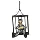 thumbnail image 2 of Screaming Animated Decorations Halloween Scary Talking Skull Cage Prisionero Con Capucha Jaula Espectro, 2 of 5