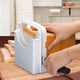thumbnail image 5 of Rebanadora de pan plegable, cortadora de pan/asado/pan ajustable, máquina para hacer sándwiches y tostadas, cortadora de pan manual plegable y ajustable., 5 of 7