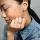 thumbnail image 2 of Anillo Pandora Corazón Elevado Azul Brillante Rosa Chapado En Oro 14k Talla 6, 2 of 6