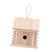 Ioensy - Casa De Madera Para Pájaros, Casa De Pájaros Azul, Casa De Pájaros Colgante Para Jardín, Balcón Y Patio