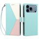 thumbnail image 3 of Funda con Solapa para iPhone 17 Pro, Diseño Tricolor con Ranuras, Verde, 3 of 6
