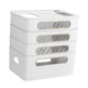 thumbnail image 4 of Caja De Gestión De Cables Para Ahorro De Espacio En Rack De Enrutador Para Sala De Estar, Dormitorio, Oficina, Blanco, 4 Niveles, 4 of 5