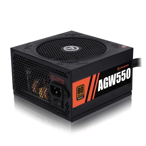 Fuente de alimentación ARESGAME AGW550 550W 80+ PSU certificada Bronze