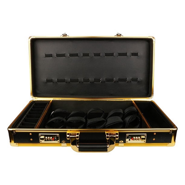 Estuche de transporte de peluquero con bloqueo de contraseña Estuche de peluquería de gran capacidad Organizador Caja de almacenamiento para tijeras