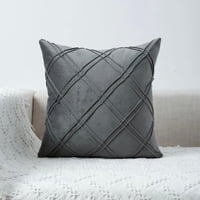 Todo Hogar Santiago De Chile - Cojín Terciopelo Con Doble Pliegue 45X45 - Gris