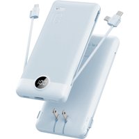 Cargador Portátil Vrurc De 10000 Mah Con Cables Y Enchufe Integrados