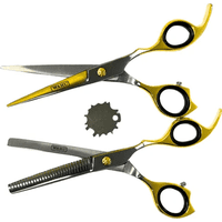 Genérico - Set Tijeras Wahl 6'' Filo Navaja + Esculpidora