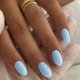 thumbnail image 1 of Uñas postizas JOYVVEW azul pastel 32 piezas ovaladas cortas, 1 of 7