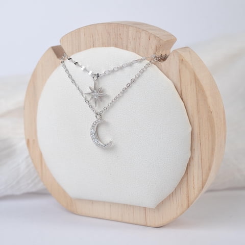 Silene - Collar Doble Media Luna Y Estrella