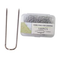 Magideal - Coser U Pins Pins De Horquilla Para Acolchar Pins De U Pins Posicionamiento De Aguja Multipropósito Multipurework Para Clases De Elaboración De La Esc 100 Piezas