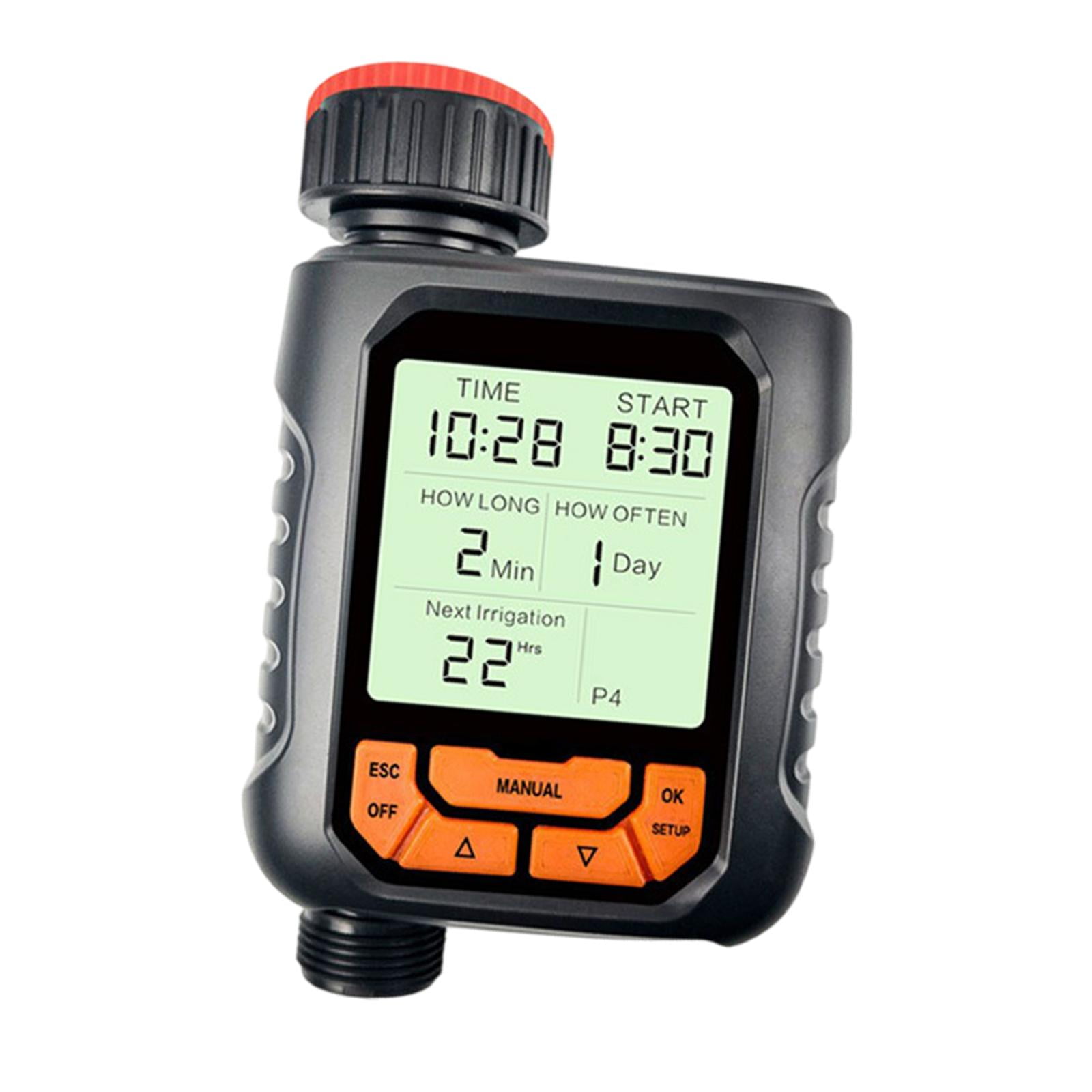 Magideal - Sprinkler -termer, Gran Pantalla, Filtro De Acero Inoxidable, Temporizador De Agua De La Manguera De Jardín, Manguera - -timer Para Granjas, Verduras,