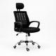 thumbnail image 1 of Silla escritorio aura oficina apoya cabeza negro ergonomica, 1 of 4